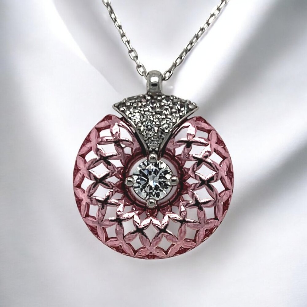 NWOT Elegant S925 Cubic Zirconia Purple Necklace - Picture 6 of 7